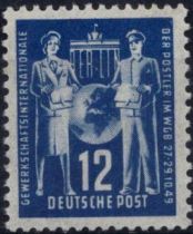 1949 - Allemagne DDR B1/C1 - Journée syndicale internationale des postiers