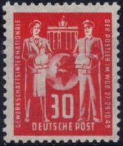 1949 - Allemagne DDR B1/C1 - Journée syndicale internationale des postiers