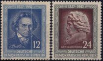 1952 - Allemagne DDR 52/53 - 125e anniversaire de la mort de Beethoven