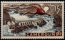 1953 - Cameroun A43 - Inauguration du barrage d\'Edea sur la Sanaga