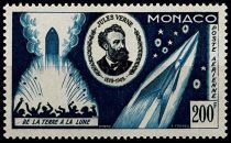 1955 - Monaco 427/436,PA60 - Cinquantenaire de la naissance de Jules Vernes (1828-1905)