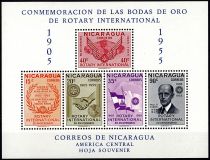 1955 - Nicaragua BF83A - Cinquantenaire du Rotary international