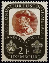 1957 - Luxembourg 526/527 - Cinquantenaire du scoutisme et centenaire de la naissance de son fondateur, lord Baden-Powell