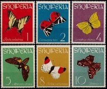 1963 - Albanie 646-651 - Papillons