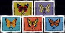 1964 - Allemagne DDR 707-711 - Papillons