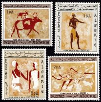 1966 - Algérie 414/417 - Dessins rupestres du Tassili N\'ajjer au Sahara