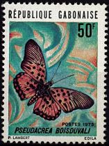 1973 - Gabon 304-309 - Papillons