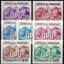 1975 - Paraguay 1396-1400,A691,A692 - Centenaire de l\'U.P.U.