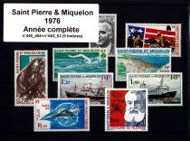 1976 - Saint Pierre et Miquelon 448-454,A62-A63 - Année Complète 