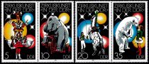 1978 - Allemagne DDR P2034/2037- Art du cirque en RDA