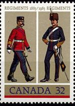 1983 - Canada 865/866 - Armée canadienne, uniformes de 1883