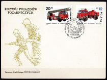 1985 - Pologne FDC 2773-2778 - Moyens de lutte contre l\'incendie