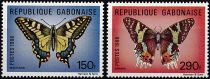 1986 - Gabon 608-609 - Papillons