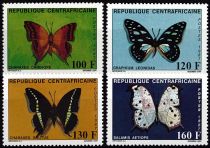 1987 - Centrafrique 773-776 - Papillons