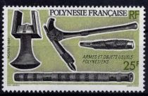 1987 - Timbres Polynésie 288/290 - Armes et objets usuels polynésiens