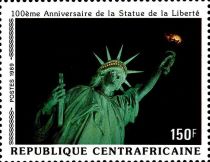 1989 - Centrafrique 808/813 - Centenaire de la statue de la Liberté à New York