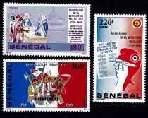 1989 - Sénégal 797/799 - Bicentenaire de la Révolution française 