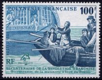 1989 - Timbre Polynésie 336 - Bicentenaire de la Révolution française. Bicentenaire de la mutinerie du \ Bounty\ 