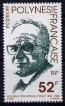 1989 - Timbre Polynésie 337 - 1er anniversaire de la mort du Révérend Père O\'Reilly (1900-1988)