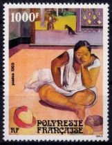 1989 - Timbre Polynésie 346 - uvre de Paul Gauguin