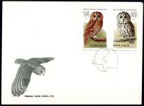 1990 - Pologne FDC 3099/3104 - Rapaces nocturnes