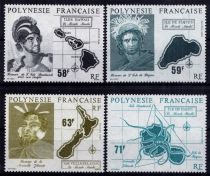 1990 - Timbres Polynésie 354/357 - Le monde Maohi (1)