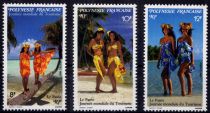 1990 - Timbres Polynésie 365/367 - Journée mondiale du tourisme