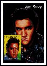 1992 - Saint Vincent BF163 - 15e anniversaire de la mort d\'Elvis Presley (1935-1977)