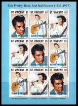 1992 - Saint Vincent F1617/1619 - 15e anniversaire de la mort d\'Elvis Presley (1935-1977)