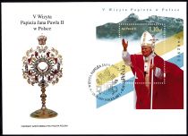 1997 - Pologne FDC BF140 - Visite de S.S. le Pape Jean Paul II en Pologne