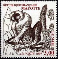 1997 - Timbre Mayotte 46 - Mammifère, le Maki