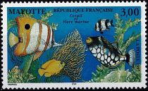 1997 - Timbres Mayotte 51 - Poissons, coraux et flore