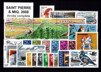 2008 - Saint Pierre et Miquelon 911-938,A88 - Année complète de timbres