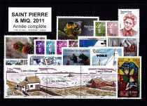 2011 - Saint Pierre et Miquelon 991-1023 - Année complète de timbres