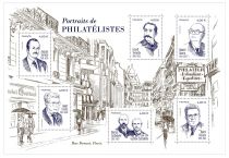 2024 - Feuillet France - Portraits de PHILATÉLISTES