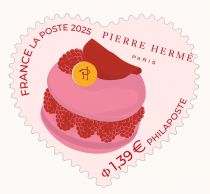 2025 - France adhésif - Saint Valentin, paire Coeur Hermé 