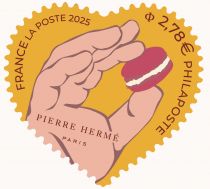 2025 - France adhésif - Saint Valentin, paire Coeur Hermé 